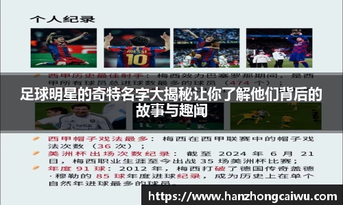 足球明星的奇特名字大揭秘让你了解他们背后的故事与趣闻